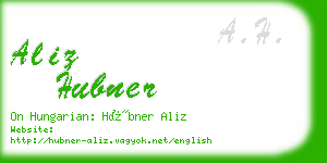 aliz hubner business card